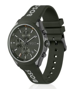 Hugo Boss Watches-Chronograph watch with branded silicone strap-boss store 2