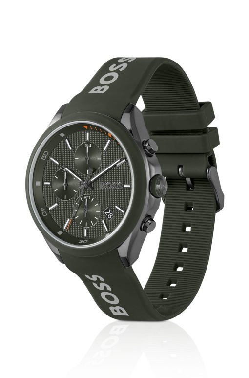 Hugo Boss Watches-Chronograph watch with branded silicone strap-boss store - Image 2