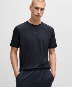 Hugo Boss T-Shirts-Active slim-fit T-shirt with decorative reflective details-hugo boss store near me