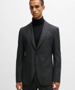 Hugo Boss-Slim-fit suit in a micro-patterned wool blend-hugo boss near me 2