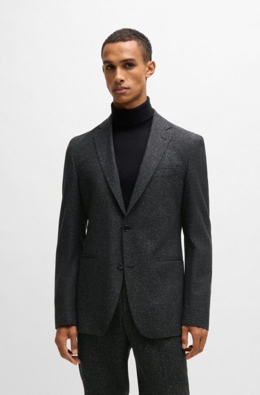 Hugo Boss-Slim-fit suit in a micro-patterned wool blend-hugo boss near me - Image 2