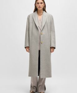 Hugo Boss Jackets and Coats-Oversize-fit coat in wool with cashmere-hugo