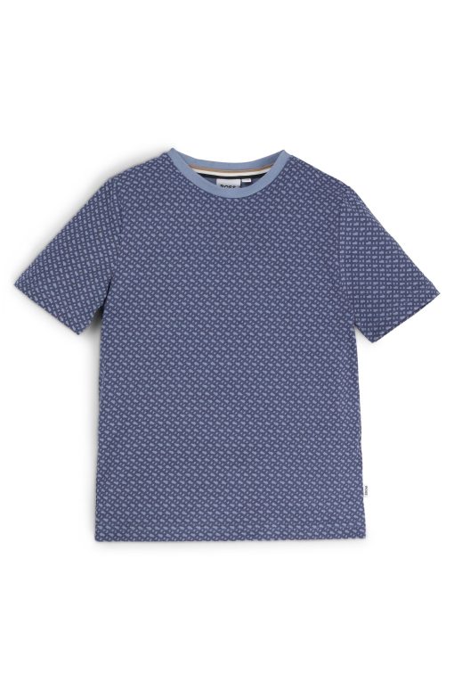 Hugo Boss-Kids' T-shirt in cotton with all-over monogram print-boss outlet