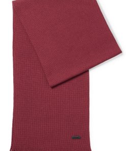 Hugo Boss Scarves-Raschel-knit scarf in merino wool-boss store