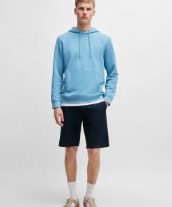 Hugo Boss-Tapered-fit shorts in a linen blend-boss store near me 2