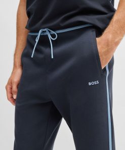 Hugo Boss Sweatshirts and Jogging Pants-Tracksuit bottoms with tape and logo-hugo boss store 2