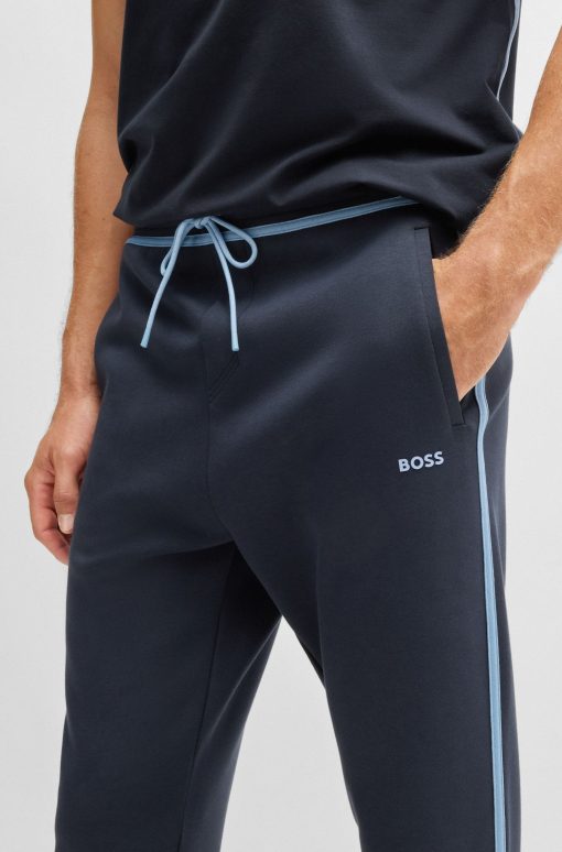 Hugo Boss Sweatshirts and Jogging Pants-Tracksuit bottoms with tape and logo-hugo boss store - Image 2