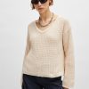 Hugo Boss Sweaters and Cardigans-V-neck sweater in a sheer knit-boss outlet 4