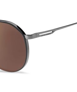 Hugo Boss Eyewear-Fork-temple sunglasses with Havana end tips-boss store near me 2