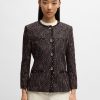 Hugo Boss Tailored Jackets-Oversize-fit blazer in melange wool-hugo boss near me 4