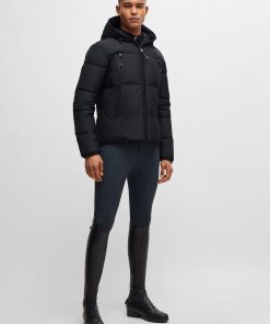 Hugo Boss-Equestrian hooded puffer jacket with fleece-lined pockets-hugoboss 2