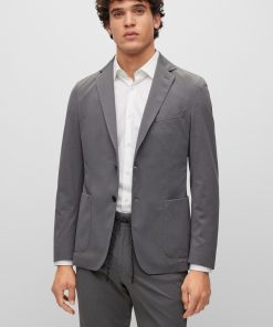 Hugo Boss Sport Coats-Slim-fit jacket in micro-patterned performance-stretch cloth-hugoboss