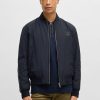 Hugo Boss Tracksuits-Hooded regular-fit jacket in mixed materials-hugo 4