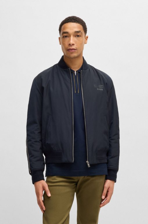 Hugo Boss Jackets and Coats-Porsche x BOSS canvas jacket with stripe trims-hugo boss store