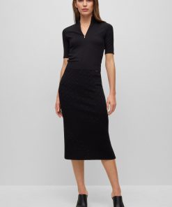 Hugo Boss Skirts-Tube skirt in knitted jacquard-hugo boss sale 2