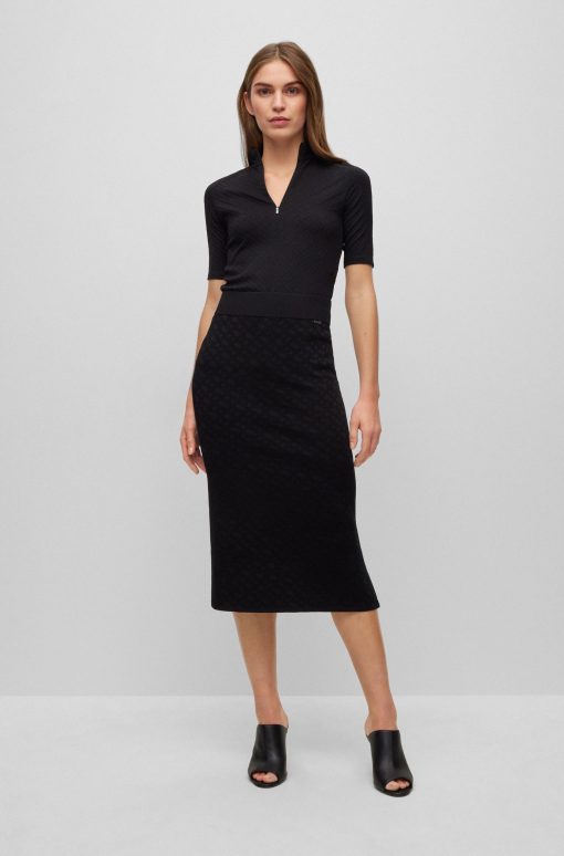 Hugo Boss Skirts-Tube skirt in knitted jacquard-hugo boss sale - Image 2