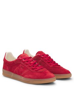 Hugo Boss Sneakers-Suede lace-up trainers with logo detail-boss outlet