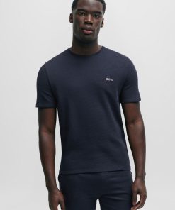 Hugo Boss Underwear-Pajama T-shirt with embroidered logo-hugo boss near me