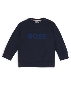 Hugo Boss-Kids’ sweater in cotton with embossed logo-boss store