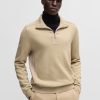 Hugo Boss Sweatshirts and Jogging Pants-Mercerized-cotton tracksuit bottoms with stripe waistband-hugo boss near me 3