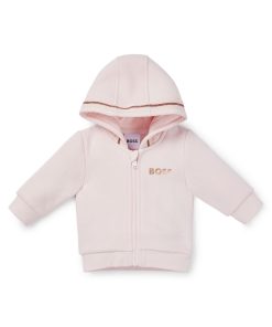 Hugo Boss-Baby zip-up hoodie with embroidered logo-hugo boss outlet