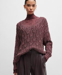 Hugo Boss Sweaters and Cardigans-V-neck sweater with structured knit-hugoboss