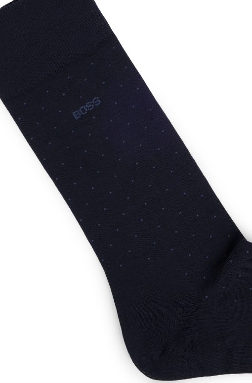 Hugo Boss Socks- Regular-length socks in a mercerised-cotton blend-boss hugo - Image 2