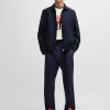 Hugo Boss Suits-Three-piece slim-fit suit in virgin wool-boss outlet 4