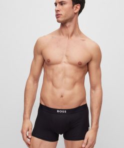 Hugo Boss Underwear-Two-pack of stretch-cotton trunks with logo waistbands-hugoboss 2