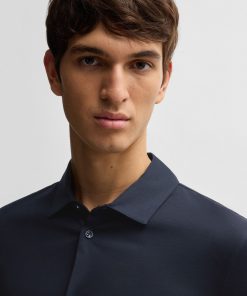 Hugo Boss-Slim-fit long-sleeved shirt in mercerized cotton-boss store 2