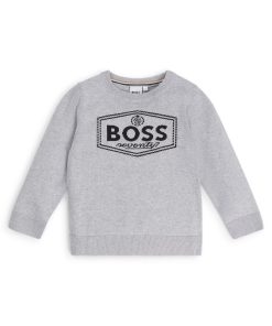 Hugo Boss-Kids’ sweater in cotton with new-season logo-hugo boss near me