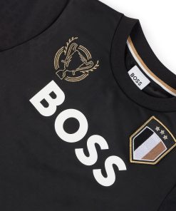 Hugo Boss-Kids’ T-shirt in stretch fabric with embroidered patches-hugoboss 2