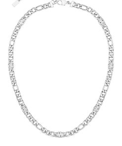 Hugo Boss Jewelry-Figaro-chain necklace with Double B monograms-hugo by hugo boss 2