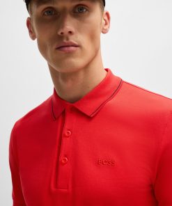 Hugo Boss Polo Shirts-Cotton-piqué slim-fit polo shirt with tonal logo-hugo boss outlet 2