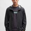 Hugo Boss Jackets and Coats-Water-repellent zip-up gilet with stacked-logo badge-hugo boss near me 4