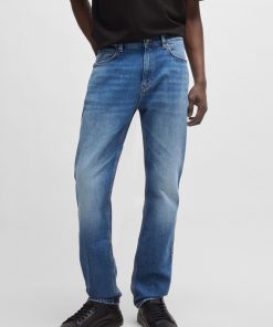 Hugo Boss Pants-Slim-fit jeans in blue stretch denim-hugo boss store