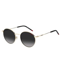 Hugo Boss Eyewear-Gold-tone sunglasses with black details-hugoboss