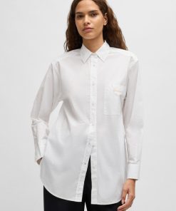 Hugo Boss Blouses-Regular-fit blouse in cotton poplin-hugoboss