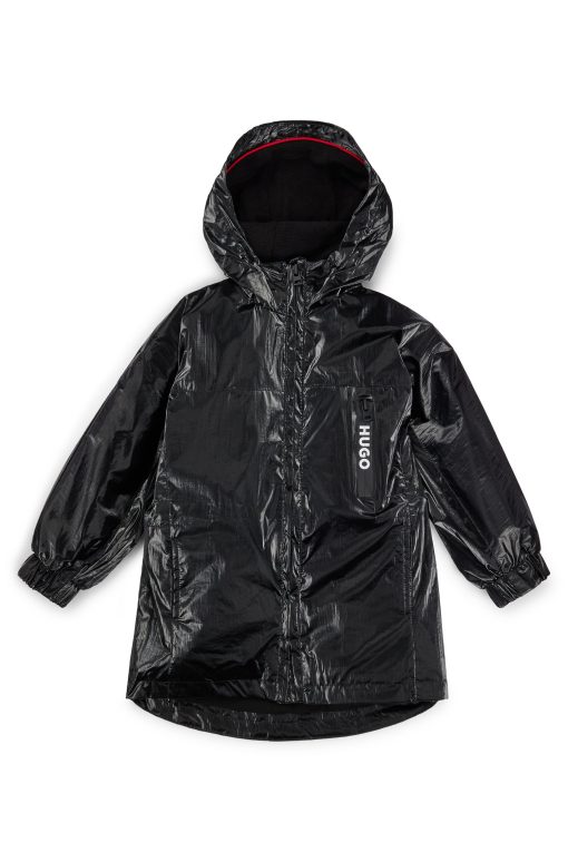 Hugo Boss-Kids' windbreaker in film-coated fabric with rear logo-hugo boss store