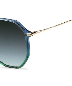 Hugo Boss Eyewear-Tubular-temple sunglasses with blue-green frames-boss near me 2