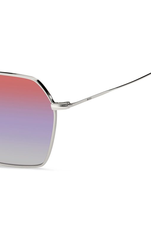 Hugo Boss Eyewear-Double-bridge sunglasses with multicolored lenses-hugo boss near me - Image 2