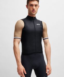 Hugo Boss-BOSS x ASSOS packable wind vest with breathable mesh back-boss hugo