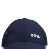 Hugo Boss-Reversible baby hat in cotton with logo details-hugo boss sale 4