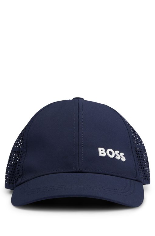 Hugo Boss-Kids' cap with logo and laser-cut details-boss store near me