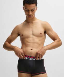 Hugo Boss Underwear-Stretch-jersey trunks with color-block waistband-boss store near me 2