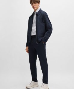 Hugo Boss Sport Coats-Slim-fit jacket in stretch seersucker with wrinkle recovery-boss store 2