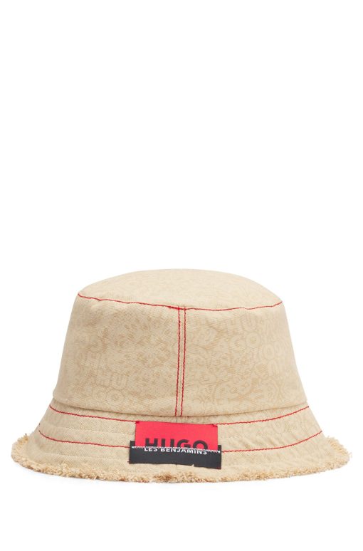 Hugo Boss-HUGO x Les Benjamins bucket hat with co-branded label-boss hugo - Image 2