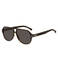 Hugo Boss Eyewear-Double-bridge sunglasses in Havana acetate with signature hardware-boss store