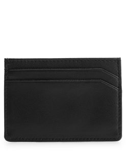 Hugo Boss Wallets and Key Rings-Matte-leather card holder with handwritten logo-hugoboss 2