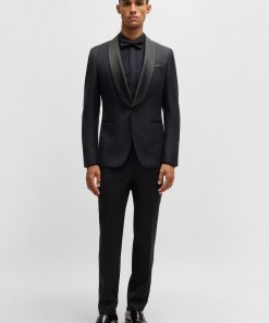 Hugo Boss Sport Coats-Slim-fit tuxedo jacket in wool-hugo 2